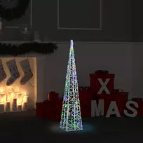 Akrilinė LED dekoracija kūgis, įvairiaspalvis, 90cm