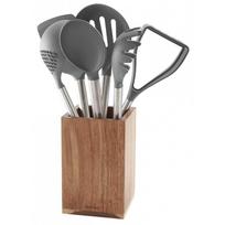 KingHoff 6-piece acacia kitchen utensil set