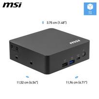 MSI Cubi NUC AI+ 3MG Intel Core Ultra 5 322 (12MB Cache), 16GB DDR5-SDRAM, 512GB SSD, Intel Graphics, LAN, WLAN, Bluetooth, Windows 11 Pro ( NUC AI+ 3MG i5 322 FS 16GB 512GB W11P)