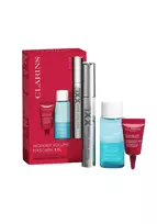 Clarins Set: Instant Eye, Makeup Remover Lotion, 30 ml + Wonder Volume, Volumizing Mascara, Black, 8 ml + Total Eye, Lifting Eye Cream, 3 ml