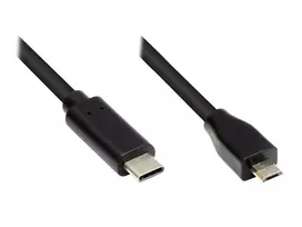 Kabelis USB Good Connections USB-C - micro-B 1 m Juodas (GC-M0122)