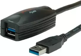 Roline USB kabelis USB-A – 5 m juodas (12/04/1096)