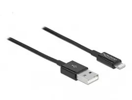 „Delock“ USB kabelis USB-A – „Lightning 1 m Juodas“ (83002)