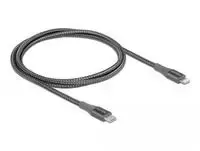Delock Atblokuokite duomenų ir įkrovimo laidą USB Type-C™ su Lightning™, kad galėtumėte naudoti pilką 1 m MFi