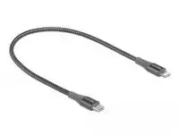 Delock Atblokuokite duomenų ir įkrovimo laidą USB Type-C™ prie žaibo pilko 0,5 m MFi