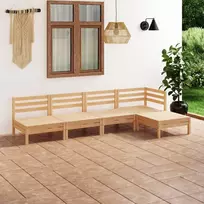 Lauko baldų komplektas Sodo poilsio baldų komplektas, 5 dalių, pušies medienos masyvas