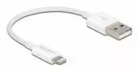 Delock Atblokuokite USB duomenų ir įkrovimo laidą, skirtą iPhone™, iPad™, iPod™, baltas 15 cm