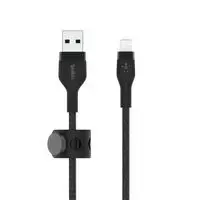 Belkin CAA010bt1MBK BOOST CHARGE™ USB-A LTG silikoninis pintas laidas 1m juodas
