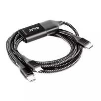 CLUB 3D CAC-1527 USB Type-C, Y įkrovimo laidas su 2x USB Type-C max. 100W, 1,83m
