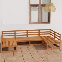 Lauko baldų komplektas Sodo poilsio baldų komplektas, 6 dalių, pušies medienos masyvas