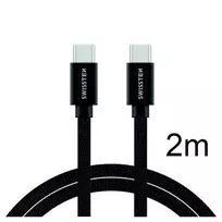 Swissten Textile Universal Quick Charge 3.1 USB-C į USB-C duomenų ir įkrovimo laidas 2m