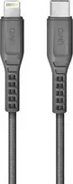 UNIQ MFI Flex kabelis USB-C-Lightning 18W nailono anglies pilkas