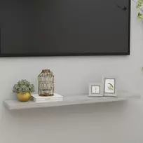 Pakabinama sieninė lentyna, betono pilka, 120x23,5x3,8cm, MDF
