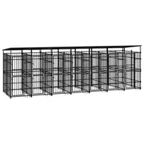 Lauko voljeras šunims su stogu, plienas, 12,9m²