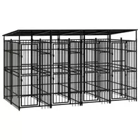 Lauko voljeras šunims su stogu, plienas, 7,37m²