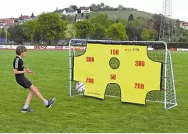Mobilūs futbolo vartai + atmušimo sienelė Spartan 290x165x90cm