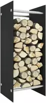 Stovas malkoms, juodos spalvos, 40x35x100cm, grūdintas stiklas
