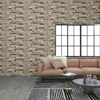 3D Sienos plokštės, 10vnt., įvairių spalvų, EPS, plytų dizaino