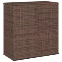 Sodo dėžė pagalvėlėms, ruda, 100x49x103,5cm, PE ratanas