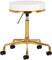 Activeshop Kosmetologinė meistro kėdutė GREEK MODEL 2 Baltas GOLD