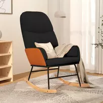 Supama kėdė, juodos spalvos, audinys