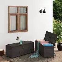 Lauko dėžė pagalvėlėms, antracito, 150x50x56cm, eglės masyvas