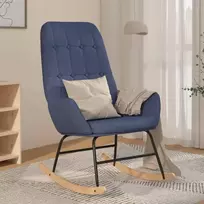 Supama kėdė, mėlynos spalvos, audinys