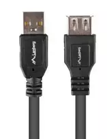 LANBERG CA-USBE-15CU-0018-BK extension cable USB 2.0 AM-AF 1.8m juodas
