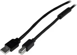 Kabelis USB StarTech USB-A - USB-B 20 m Juodas (USB2HAB65AC)