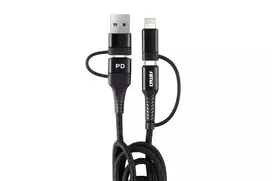 USB-C + Lightning + USB kabelis 1 m Power Delivery 3in1 AMIO UC-15