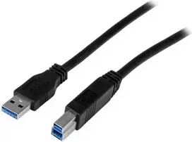 USB kabelis StarTech USB-A - USB-B 2 m Juodas (USB3CAB2M)