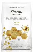 Žemoje temperatūroje besilydantis vaškas depiliacijai Starpil, su aukso dalelėmis, 1kg