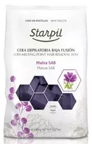 Žemoje temperatūroje besilydantis vaškas depiliacijai Starpil, violetinis, 1kg