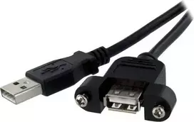 USB kabelis StarTech USB-A - USB-A 0,9 m Juodas (USBPNLAFAM3)