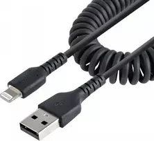 USB kabelis StarTech USB-A - Žaibas 1 m Juodas (RUSB2ALT1MBC)