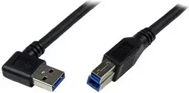 USB kabelis StarTech USB-A - USB-B 1 m Juodas (USB3SAB1MRA)