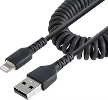 Kabelis USB StarTech USB-A - Lightning 0,5 m Juodas (RUSB2ALT50CMBC)
