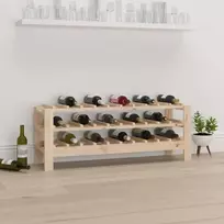 Vyno butelių stovas, 109,5x30x42cm, pušies medienos masyvas