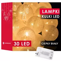 Springos Dekoratyvinė šviesų girlianda 30 LED, šilta balta spalva, 6,1 m