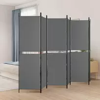 Kambario pertvara, 6 dalių, antracito, 300x180cm, audinys