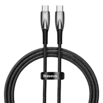 Baseus Glimmer USB-C – USB-C įkroviklis, 100W, 1m (fekete)