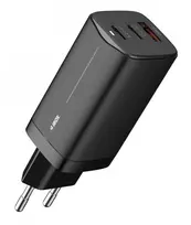 IBOX C-65 PD65W UNIVERSAL CHARGER GaN USB-C CABLE Juodas
