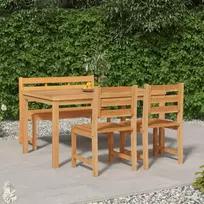 Lauko baldų komplektas Sodo valgomojo baldų komplektas, 4 dalių, tikmedžio masyvas