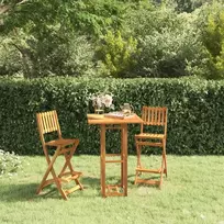 Bistro staliukas, 75x75x110cm, akacijos medienos masyvas