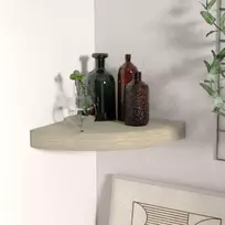 Pakabinama kampinė lentyna, ąžuolo spalvos, 25x25x3,8cm, MDF