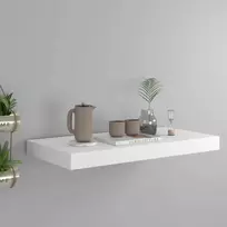 Pakabinama sieninė lentyna, baltos spalvos, 50x23x3,8cm, MDF
