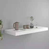 Pakabinama sieninė lentyna, baltos spalvos, 60x23,5x3,8cm, MDF