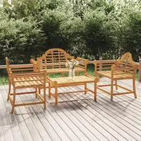 Lauko baldų komplektas Sodo poilsio baldų komplektas, 4 dalių, tikmedžio masyvas