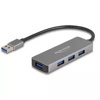 HUB USB Delock DeLOCK 63171 huby i koncentratory USB 3.2 Gen 1 (3.1 Gen 1) Type-A 5000Mbit/s Pilka