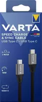 Varta Speed įkrovimo ir sinchronizavimo kabelis USB Type C iki C tipo 57936 laidas
